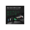 Кабель мультимедийный HDMI to HDMI 1.0m HD101 Round (Yellow/Black) Ugreen (10115)