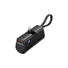 Батарея универсальная VENTION 4800mAh 22,5W PD, USB-C In/Out, LED display, with built-in Lightning cable Black (FHRB0)