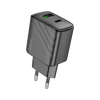 Зарядний пристрій HOCO CS23A 1xUSB-C PD30W + 1xUSB QC3.0 black (6942007609944)