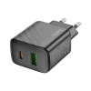 Зарядний пристрій HOCO CS23A 1xUSB-C PD30W + 1xUSB QC3.0 black (6942007609944)