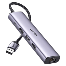 Концентратор Ugreen USB 3.0 to 3хUSB 3.0/Type-C+RJ45(1000M) Ethernet 5in1 CM475 (60554)