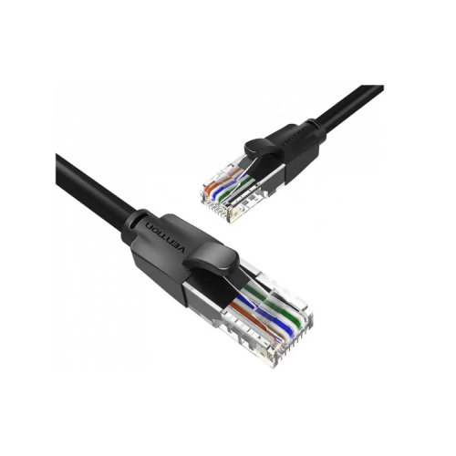 Патч-корд 0.5м, UTP cat 6 RJ-45 black Vention (IBEBD)
