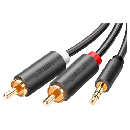 Кабель мультимедійний 3.5mm F to 2xRCA M 1.5m Black Ugreen (10511)