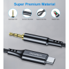 Перехідник USB-C to jack 3.5mm stereo audio (CDLA) 2.0m Choetech (AUX008-BK)