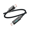 Дата кабель USB-C to USB-C 1.0m Benefit with display 100W U141 black HOCO (6942007611930)