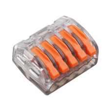 Соединитель кабеля 5-pin аналог WAGO PCT-415-T, 15штпак Voltronic (WAGO222-415-T/15)