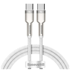 Дата кабель USB-C to USB-C 1.0m 100W metal white Baseus (CATJK-C02)