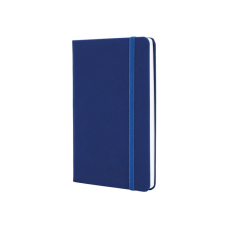 Книга записна Optima А5 SQUARE, тверда обкладинка, гумка, білий блок клітинка, синій (O27100-02)