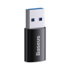 Перехідник USB 3.1 M to USB-C F black Baseus (ZJJQ000101)