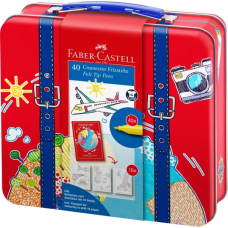 Фломастери Faber-Castell в металевій валізці Connector Скрепляй разом 40 кольорів (31347)