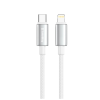 Дата кабель USB-C to Lightning 2.0m PD30W zinc alloy braided white ColorWay (CW-CBPDCL099-WT)