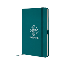 Книга записна Axent Partner Вишиванка 125x195 мм, 96 аркушів, клітинка, малахітова (8201-31-7-A)
