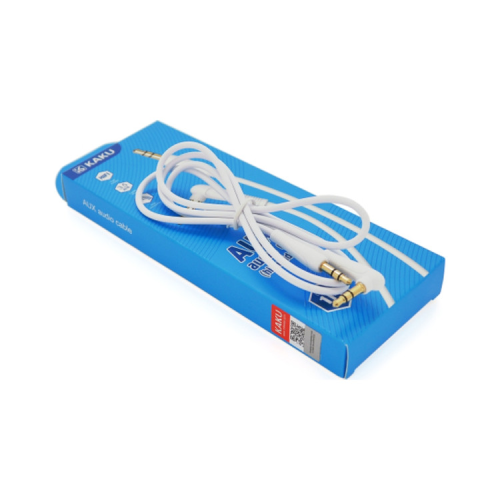 Кабель мультимедийный 3.5mm M to 3.5mm M 1.0m white iKAKU (YT-AUXGJ(M)/(M)-KSC-521-W)