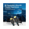 Кабель мультимедійний HDMI M to HDMI M 2.0m 8K cotton braided black Vention (AAUBH)