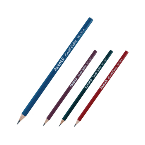 Карандаш графитный Axent Earth Colors трехгранный, НВ (9011/36-A)