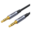 Кабель мультимедійний 3.5mm M to 3.5mm M 1.0m (4pin) AV183 gray Ugreen (10648)