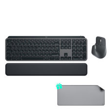 Комплект Logitech MX Keys for Business UA Graphite + Desk Mat Studio Series Mid Grey (MX920-010933)