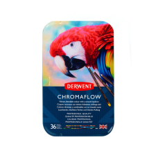 Олівці кольорові Derwent Chromaflow 36 кол. у металевому пеналі (5028252627498)