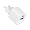 Зарядний пристрій Gembird 1xUSB-C PD20W + 1xUSB QC3.0 white (TA-UC-PDQC20-W-01)