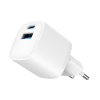 Зарядний пристрій Gembird 1xUSB-C PD20W + 1xUSB QC3.0 white (TA-UC-PDQC20-W-01)