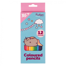 Карандаши цветные Yes 12 цв Pusheen бирюзовый (290721)