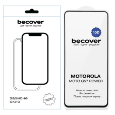 Скло захисне BeCover 10D Motorola Moto G57 Power Black (714856)