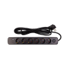 Мережевий фільтр живлення PowerPlant 3м, 6 розеток, USB (YS-N6086/3c) (EX610662)