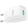 Зарядний пристрій HOCO C145A Charm USB QC3.0 White (6942007630214)