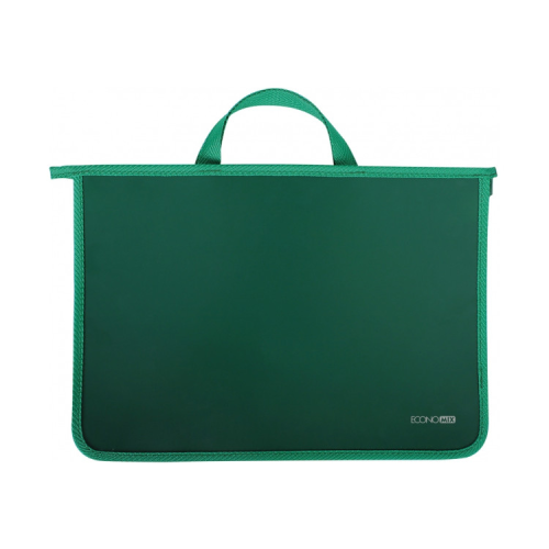 Папка - портфель Economix А4 пластиковый на молнии, 2 отделения, зеленый (E31630-04)