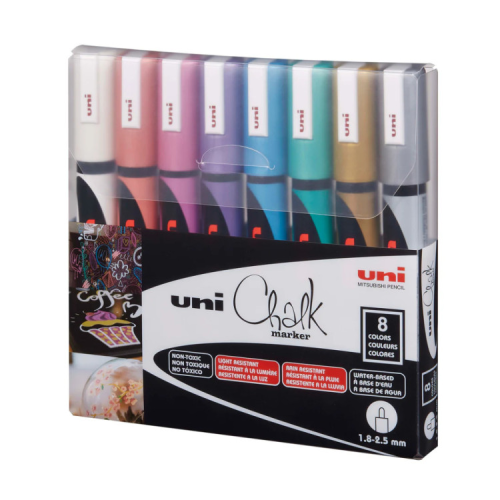 Набір маркерів UNI набір POSCA Metallic Color, 1,8-2,5 мм, 8 шт (PWE-5M METALLIC 8C)