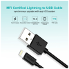 Дата кабель USB 2.0 AM to Lightning 1.2m 2.4A MFI Choetech (IP0026)