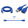 Дата кабель USB 3.0 AM/AF 1.5m blue XoKo (XK-AMAF-USB30-15-BL)