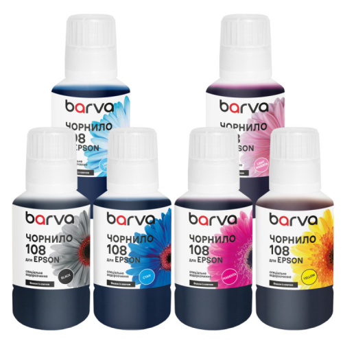 Чорнило Barva Epson 108 6x140 мл, BK/C/M/Y/LC/LM, special, OneKey (E108-140-MP)