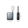 Батарея универсальная Vention 10000mAh 35W 3A PD, Type-C in/out, Built-in USB-C Cable, LED Display,Gray (FHEH0)