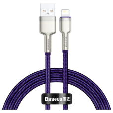 Дата кабель USB 2.0 AM to Lightning 1.0m 2.4A metal purple Baseus (CALJK-A05)