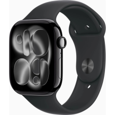 Смарт-годинник Apple Watch Series 11 GPS 46mm Jet Black Aluminium Case with Black Sport Band - M/L (MEUX4RK/A)