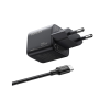 Зарядний пристрій Ugreen X517 USB-C PD25W GaN + cable USB-C to USB-C 1.0m black (75103)