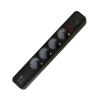 Мережевий розгалужувач EUROELECTRIC X2 16A 2xUSB Black з заземленням (EE-2/2USB-16A(black))
