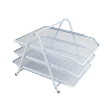 Лоток для паперів Axent горизонтальний 3-в-1, металевий, білий (2122-21-A)