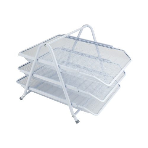 Лоток для паперів Axent горизонтальний 3-в-1, металевий, білий (2122-21-A)