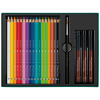 Олівці кольорові Faber-Castell AlbrechtDrer17 кольорів з аксесуарамив картонній подарунковій коробці (217552) (33027)