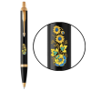 Ручка кулькова Parker IM 17 UKRAINE Black GT BP Квіти + блокнот Parker + подар.упак. GIFT24 (22032b24_T1050u)
