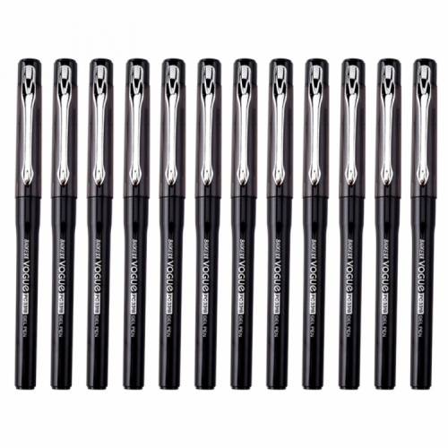 Ручка гелева Baoke Vogue 0.5 мм, чорна, 12 шт (PC3318-black)