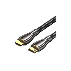 Кабель мультимедійний HDMI M to HDMI M 0.5m V2.0 4K60Hz braided zinc alloy black Vention (ALMBD)