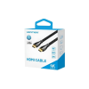 Кабель мультимедійний HDMI M to HDMI M 0.5m V2.0 4K60Hz braided zinc alloy black Vention (ALMBD)