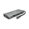 Концентратор VEGGIEG USB-C 7-in-1 USB-C + 3xUSB 3.0 + HDMI + 3.5mm + SD/TF + RJ45 0.1m silver (TC11-S)