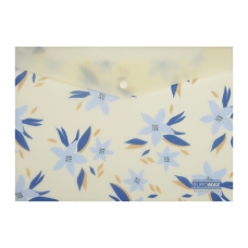 Папка - конверт Buromax А4 на кнопці, MYOSOTIS ARABESKI, напівпрозора, маренго (BM.3943-53)