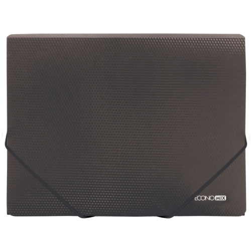 Папка на резинках Economix А4 фактура "оранж", черная (E31601-51)