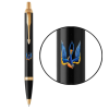 Ручка кулькова Parker IM 17 UKRAINE Black GT BP Тризуб-Ластівка + блокнот Parker + подар.упаковка GIFT24 (22032b24_T1230u)