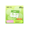 Карта пам'яті Acer 64GB microSD MSC100 /U3/V30/A1/C10 R 100MB/s / Write 30MB/s (BL.9BWWA.336)